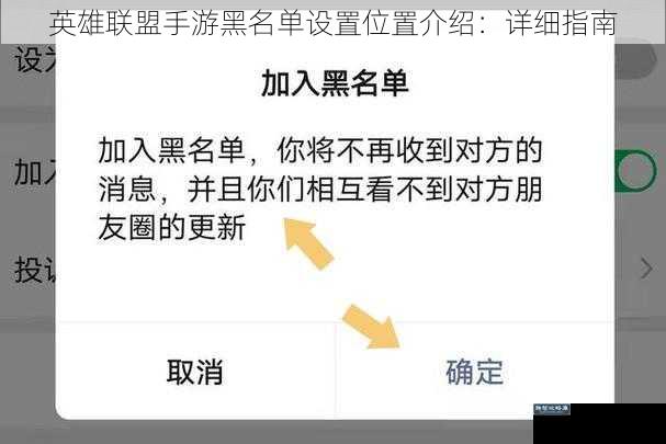 英雄联盟手游黑名单设置位置介绍：详细指南