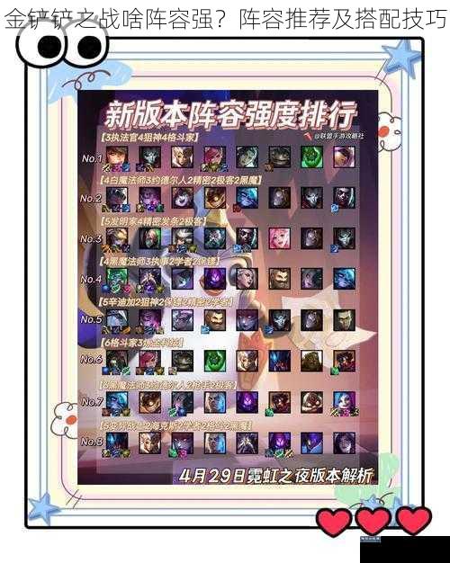 金铲铲之战啥阵容强?阵容推荐及搭配技巧