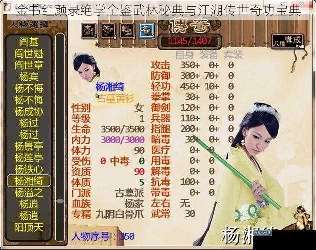 金书红颜录绝学全鉴武林秘典与江湖传世奇功宝典