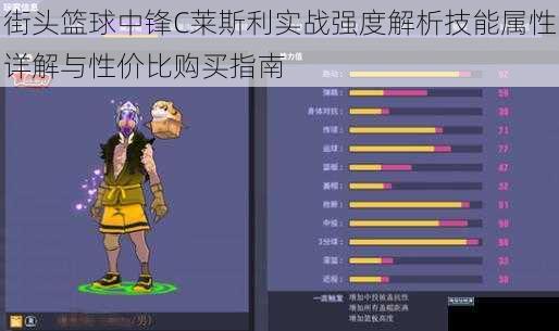 街头篮球中锋C莱斯利实战强度解析技能属性详解与性价比购买指南