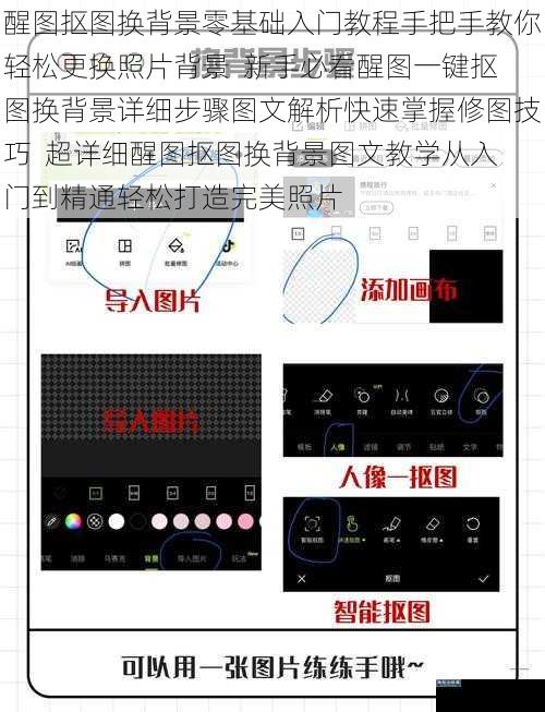 醒图抠图换背景零基础入门教程手把手教你轻松更换照片背景  新手必看醒图一键抠图换背景详细步骤图文解析快速掌握修图技巧  超详细醒图抠图换背景图文教学从入门到精通轻松打造完美照片