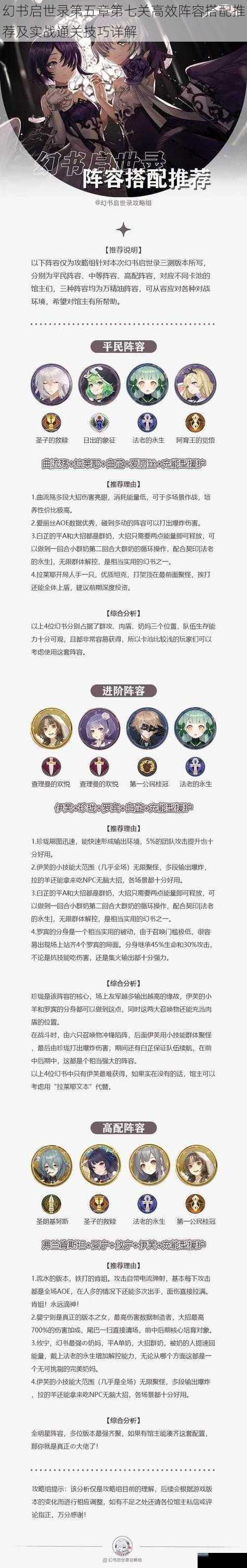幻书启世录第五章第七关高效阵容搭配推荐及实战通关技巧详解
